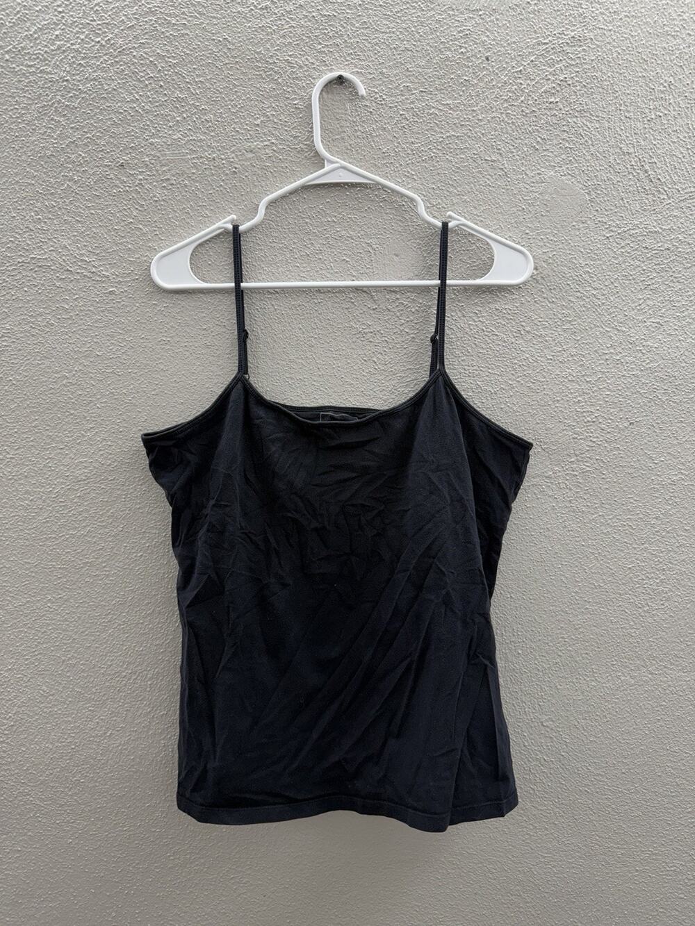 Sonoma Womens Tank Top Size XL Everyday Cami Built in Bra Black